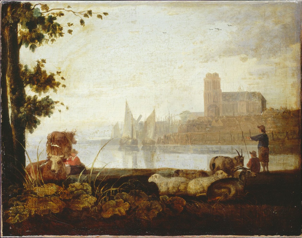 Udsigt over Maas af Aelbert Cuyp
