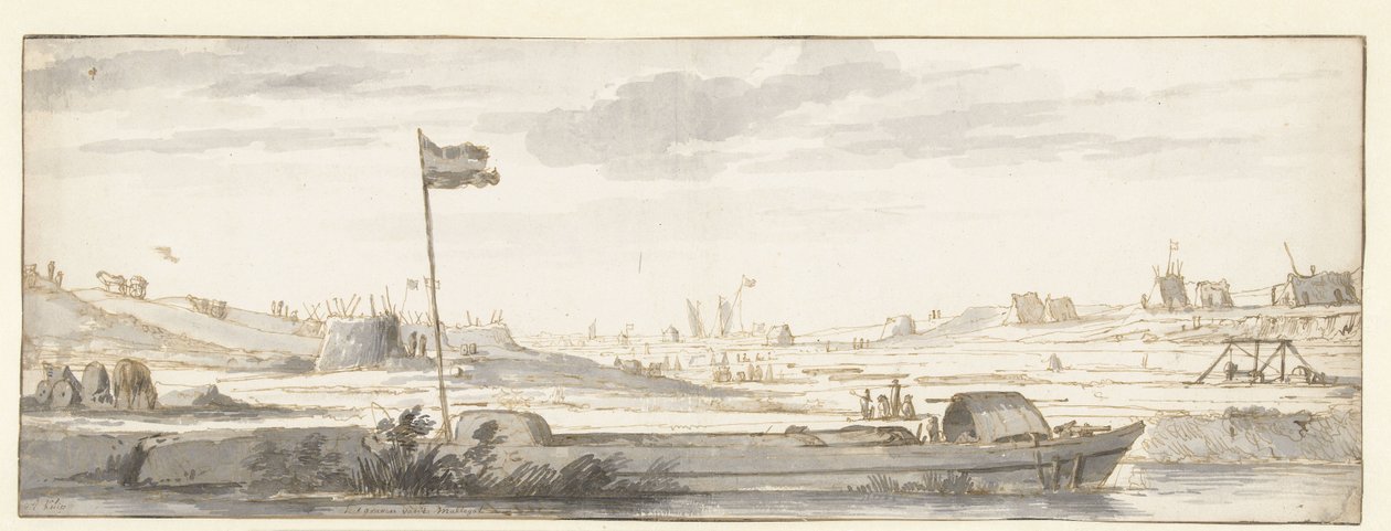 Udgravningen af ​​Mallegat uden for Dordrecht, 1648 af Aelbert Cuyp (attributed to)
