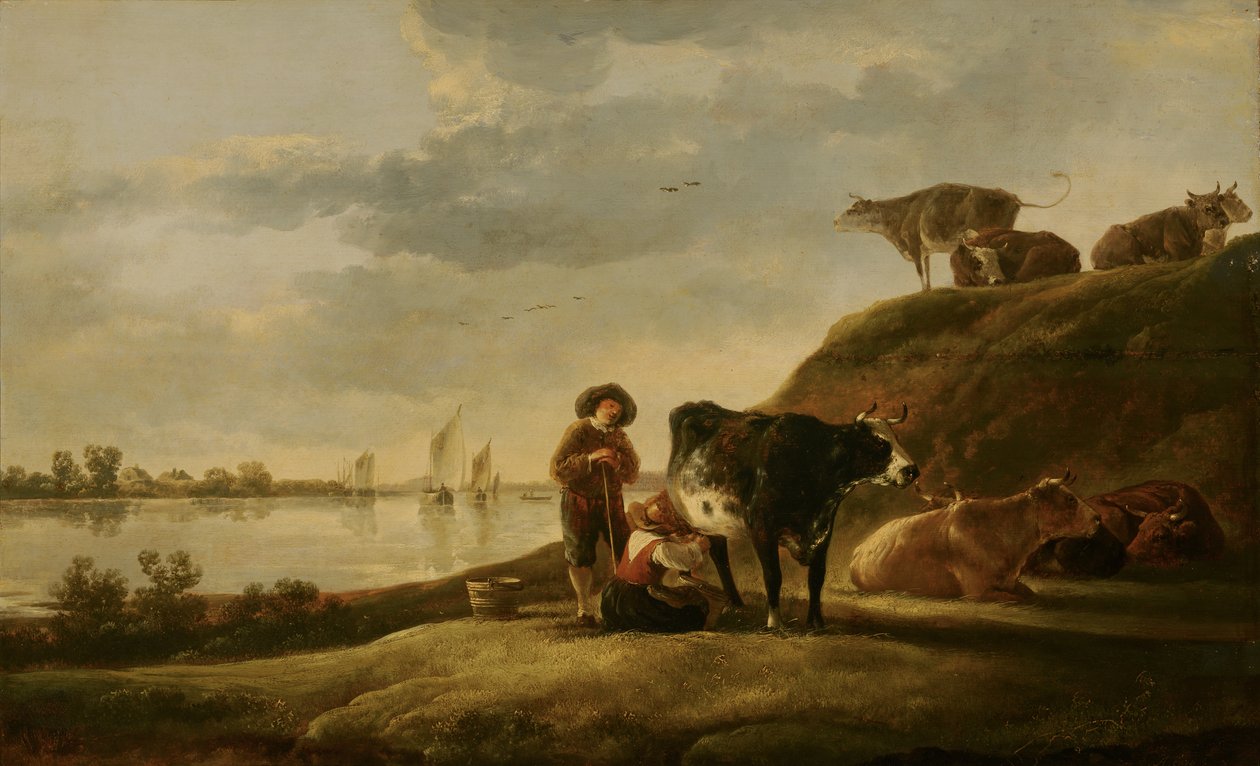 Kvæg ved en flod af Aelbert Cuyp