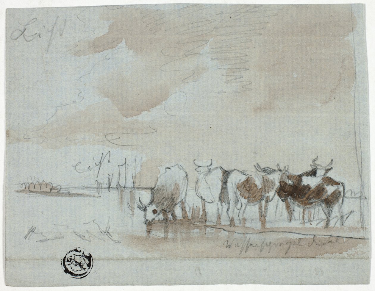 Kvæg i Vand af Aelbert Cuyp