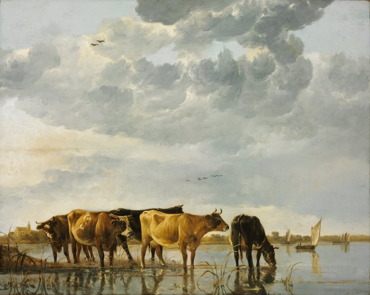 Køer i en flod af Aelbert Cuyp