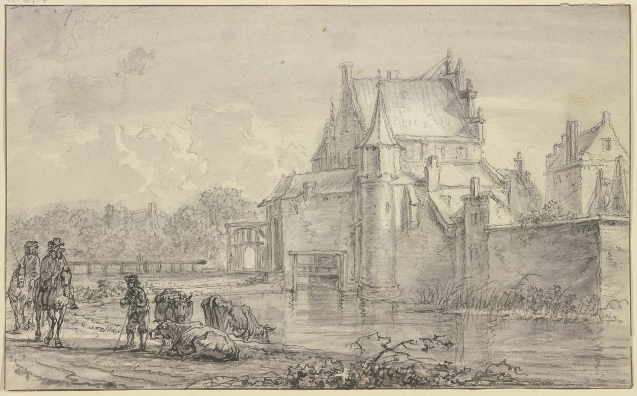 Den gamle Delftport i Rotterdam af Aelbert Cuyp