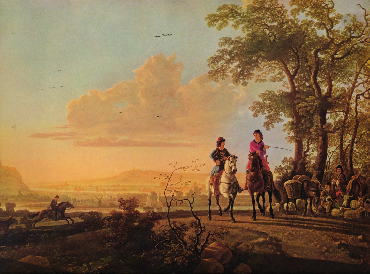 Ryttere og Hyrder med Kvæg, 1655-1660 af Aelbert Cuyp