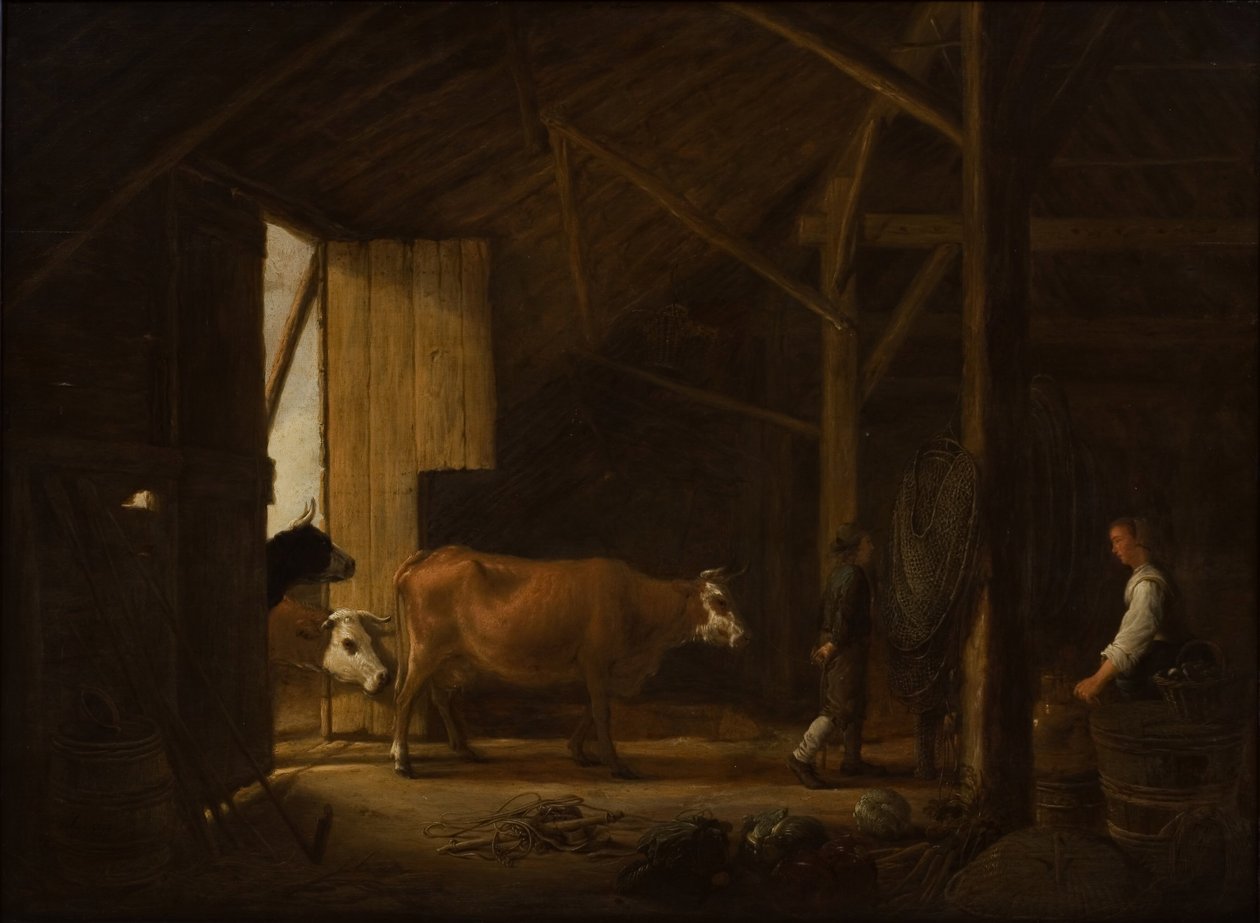Indretningen af en kostald af Aelbert Cuyp