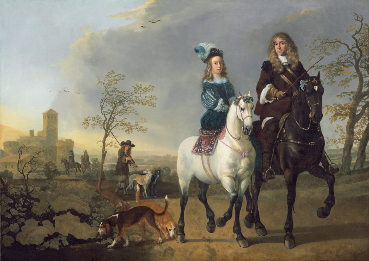 Dame og Herre til Hest af Aelbert Cuyp