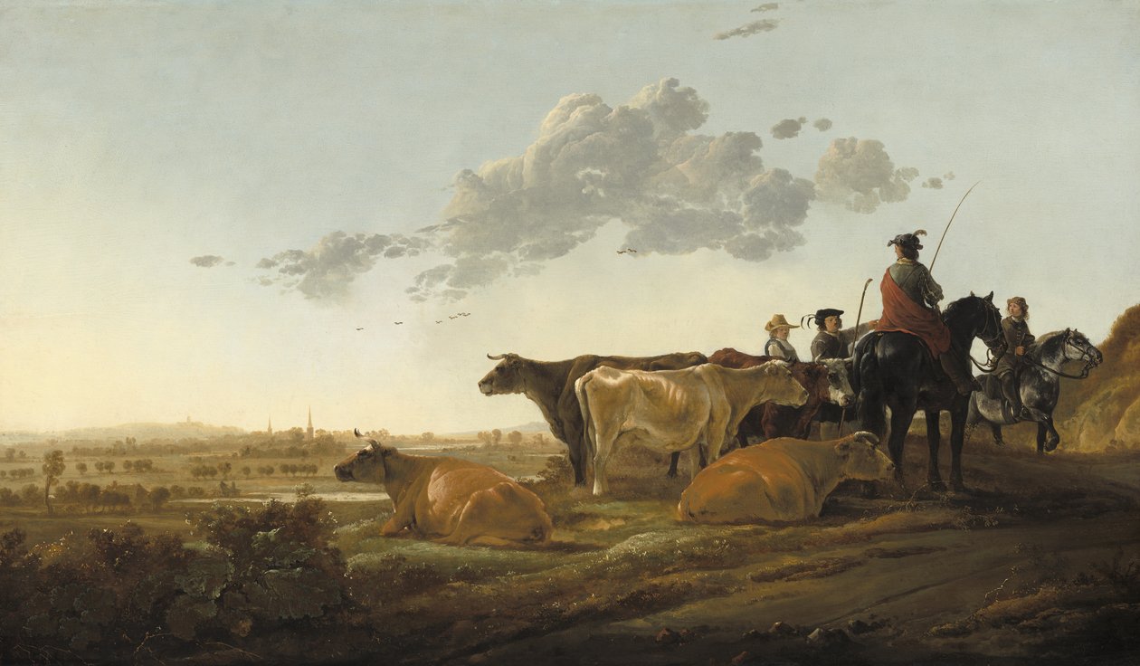 Landskab med Hyrder, c.1650-52 af Aelbert Cuyp