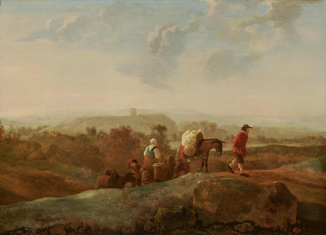 Migrerende bønder i et sydligt landskab af Aelbert Cuyp