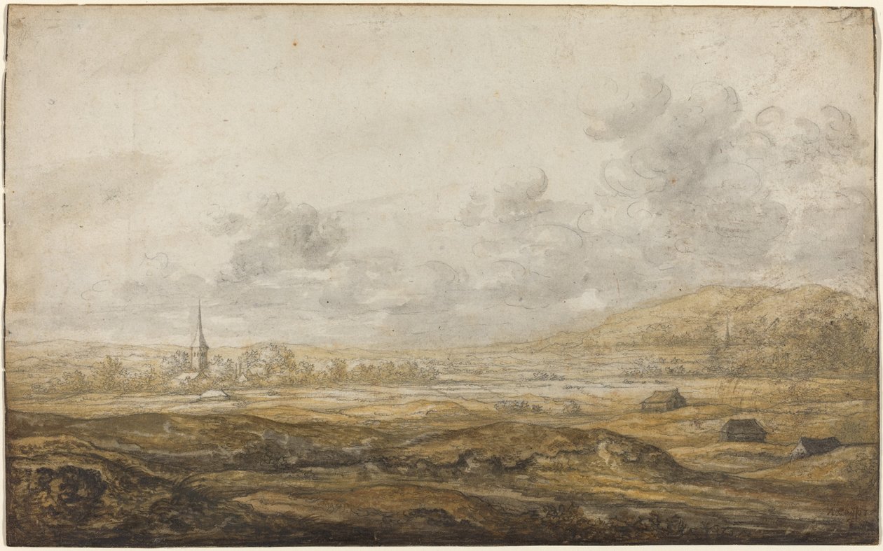 Panoramalandskab langs Rhinen af Aelbert Cuyp