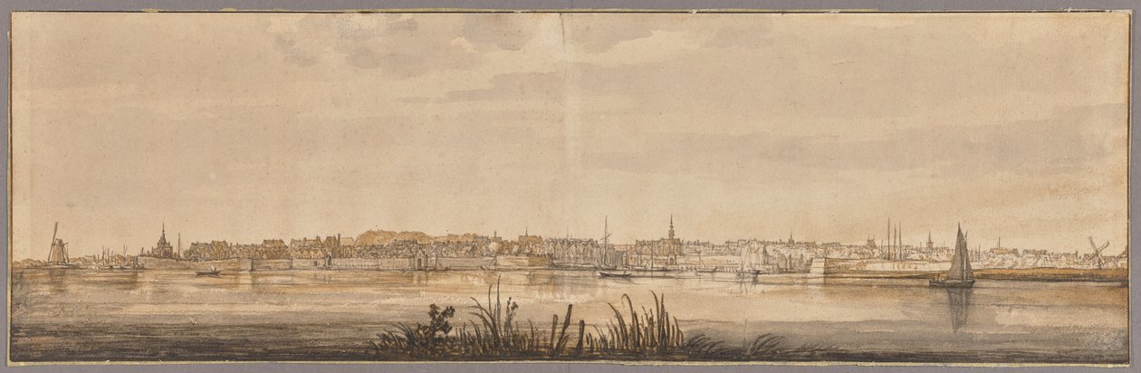 Panoramaudsigt over Dordrecht og floden Maas af Aelbert Cuyp
