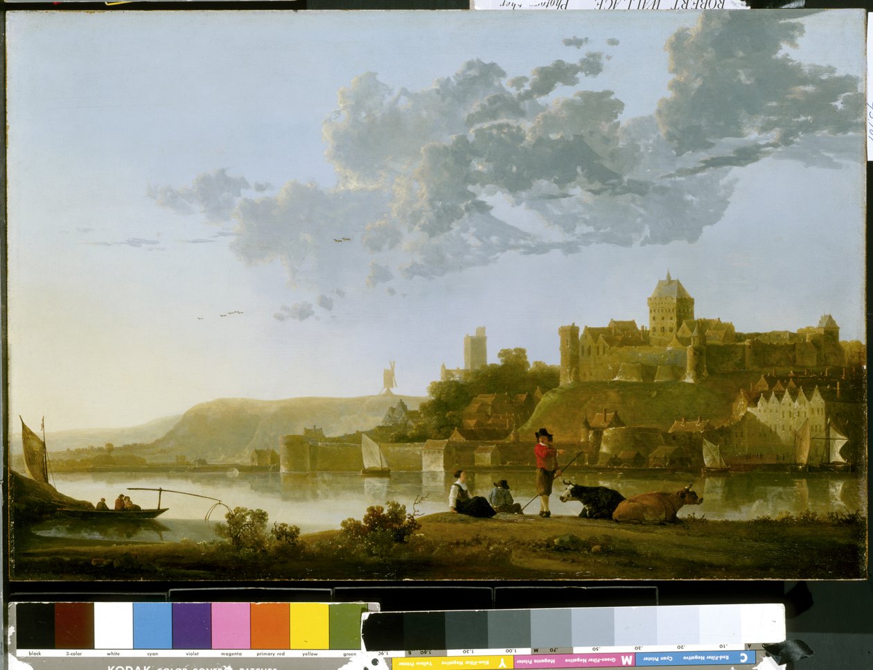 Valkhof i Nijmegen (olie på træ) af Aelbert Cuyp