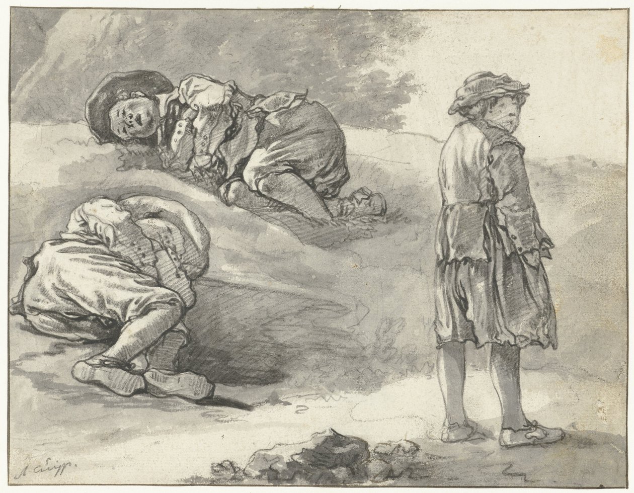 Tre studier af en lille hyrde af Aelbert Cuyp