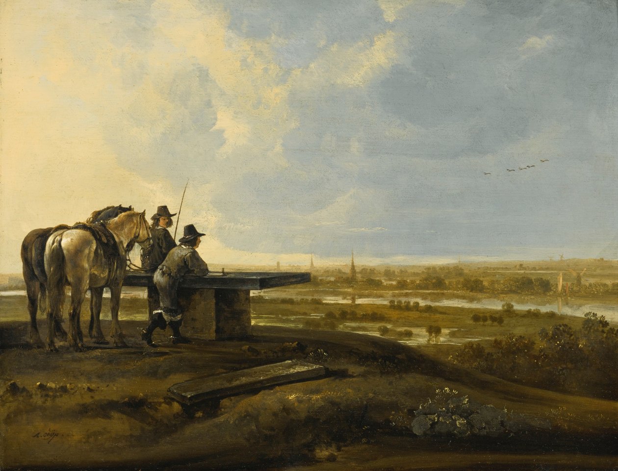 To ryttere på en højderyg af Aelbert Cuyp