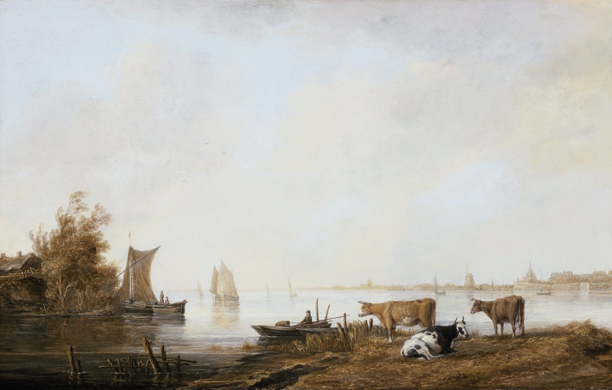 Udsigt over Maas nær Dordrecht af Aelbert Cuyp