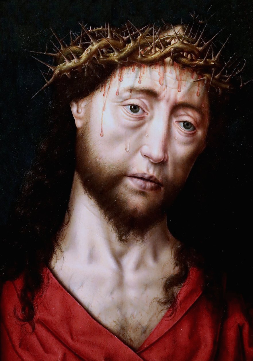 Hollandsk: Kristus kronet med torne / Portræt af Kristus af Aelbrecht Bouts
