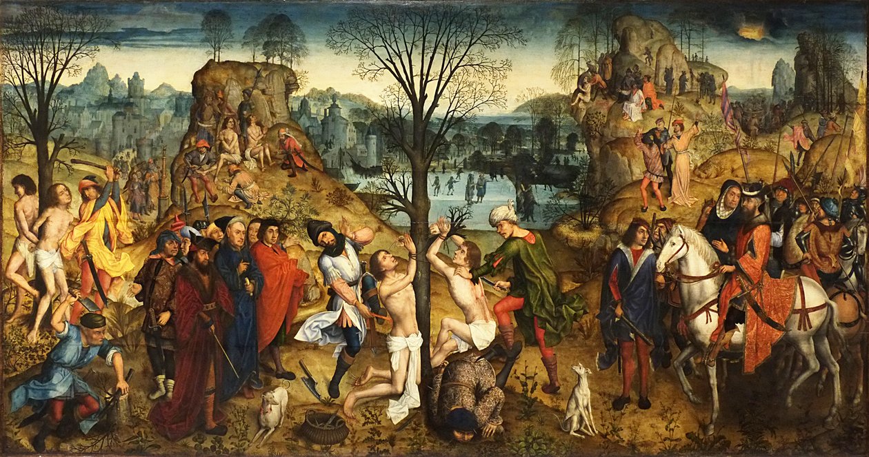 Martyrium af de hellige Crispin og Crispinian. af Aert van den Bossche