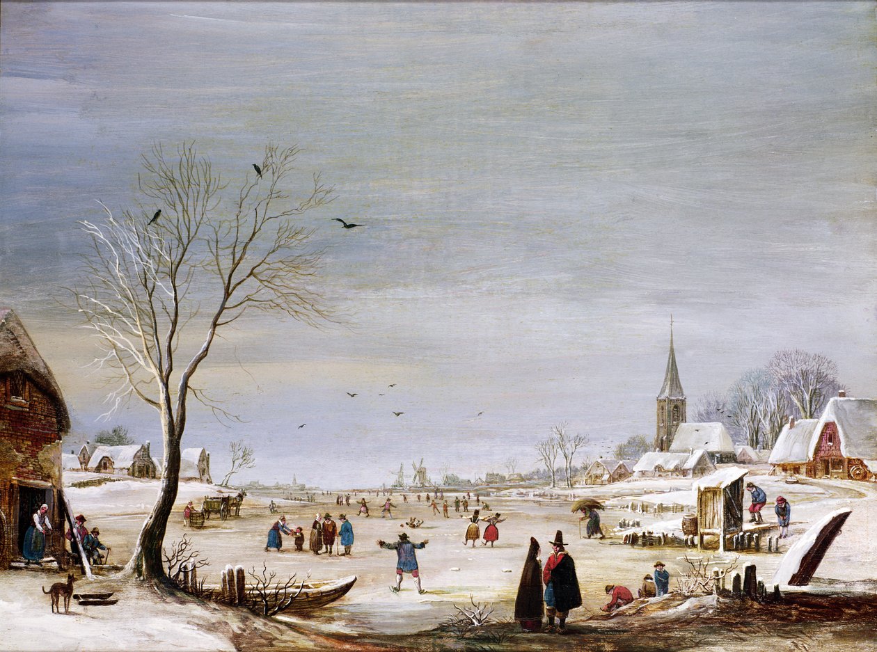 Vinterlandskab af Aert van der Neer