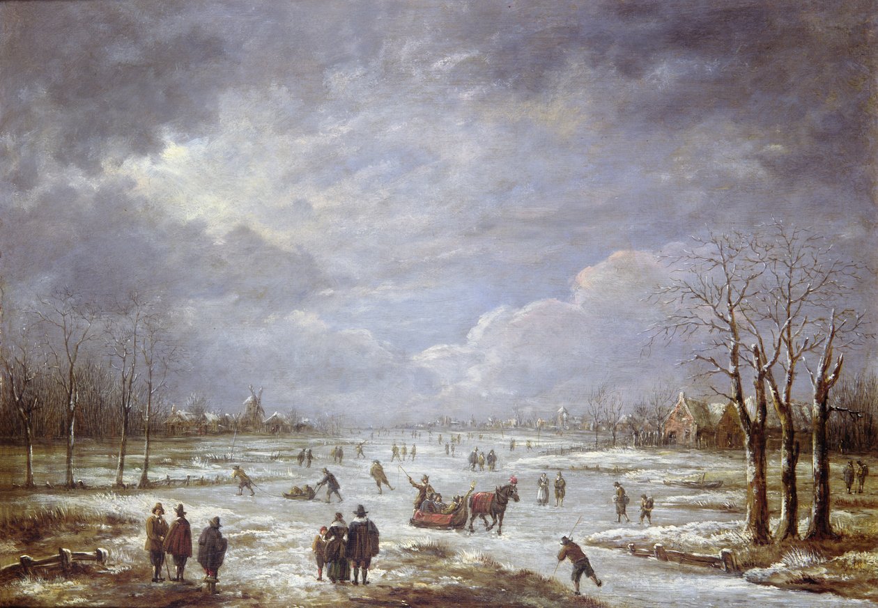 Vinterlandskab af Aert van der Neer