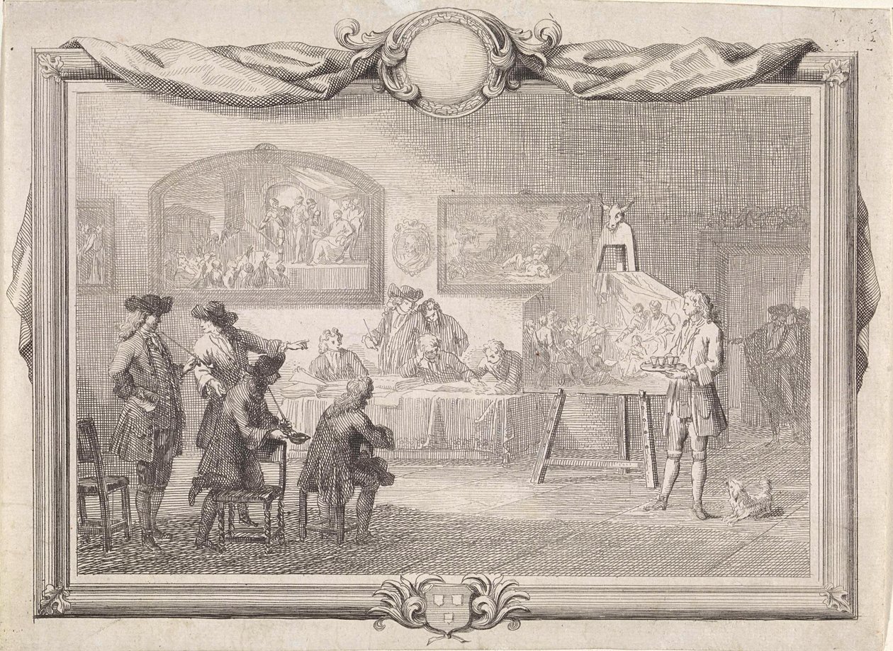 Sankt Lukas-lauget i Dordrecht, 1736 af Aert Schouman