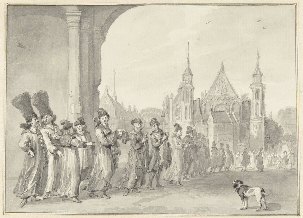 Tsaren af ​​Muscovias ambassade på vej til staternes forsamling i Haag, 4. november 1631 af Aert Schouman