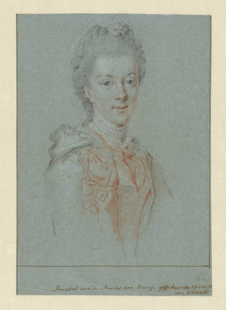 Portræt af Wilhelmina Frederica Sophia af Preussen af Aert Schouman