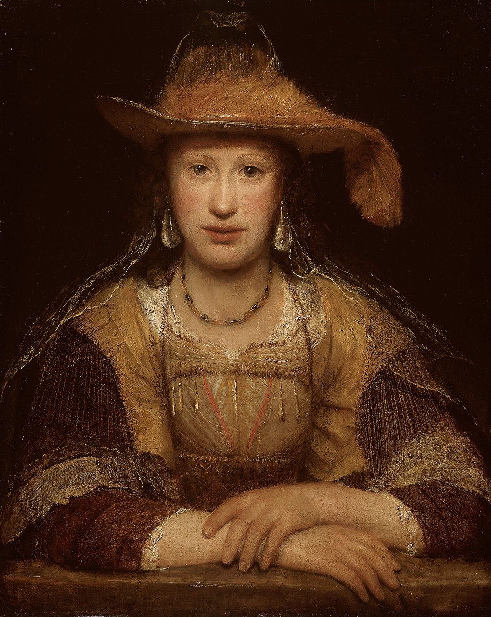 Portræt af en ung kvinde, ca. 1690 (olie på lærred) af Aernt de Gelder