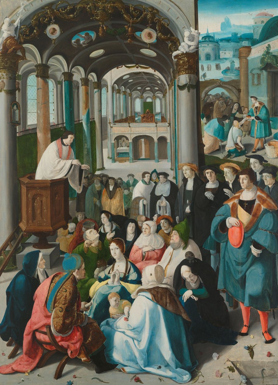 The Calling of Saint Anthony, ca. 1530 (olie på panel) af Aertgen Claesz van Leyden