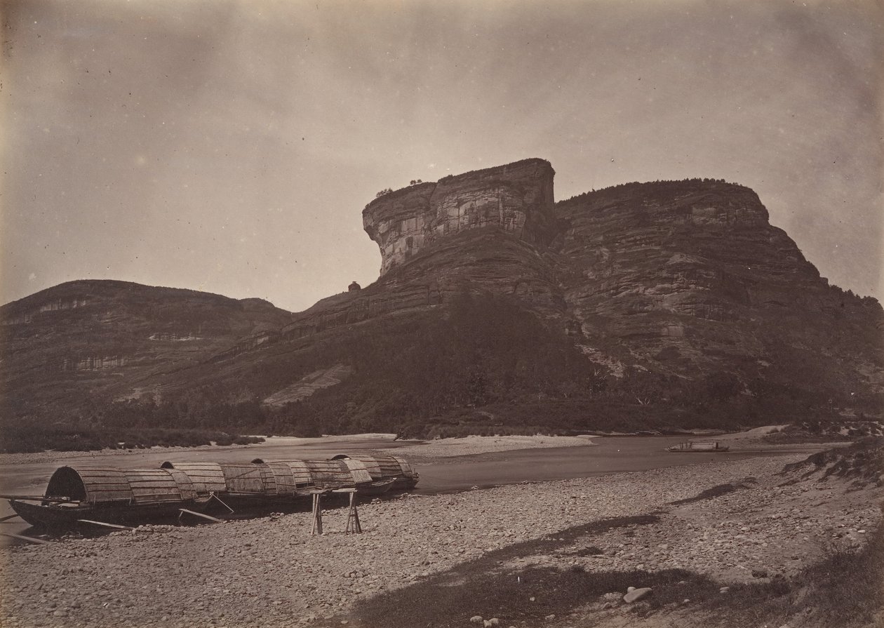 Tai-wang-templet ved Wu ü nær Sing Chang Tea Mart, ca. 1869. af Afong Lai