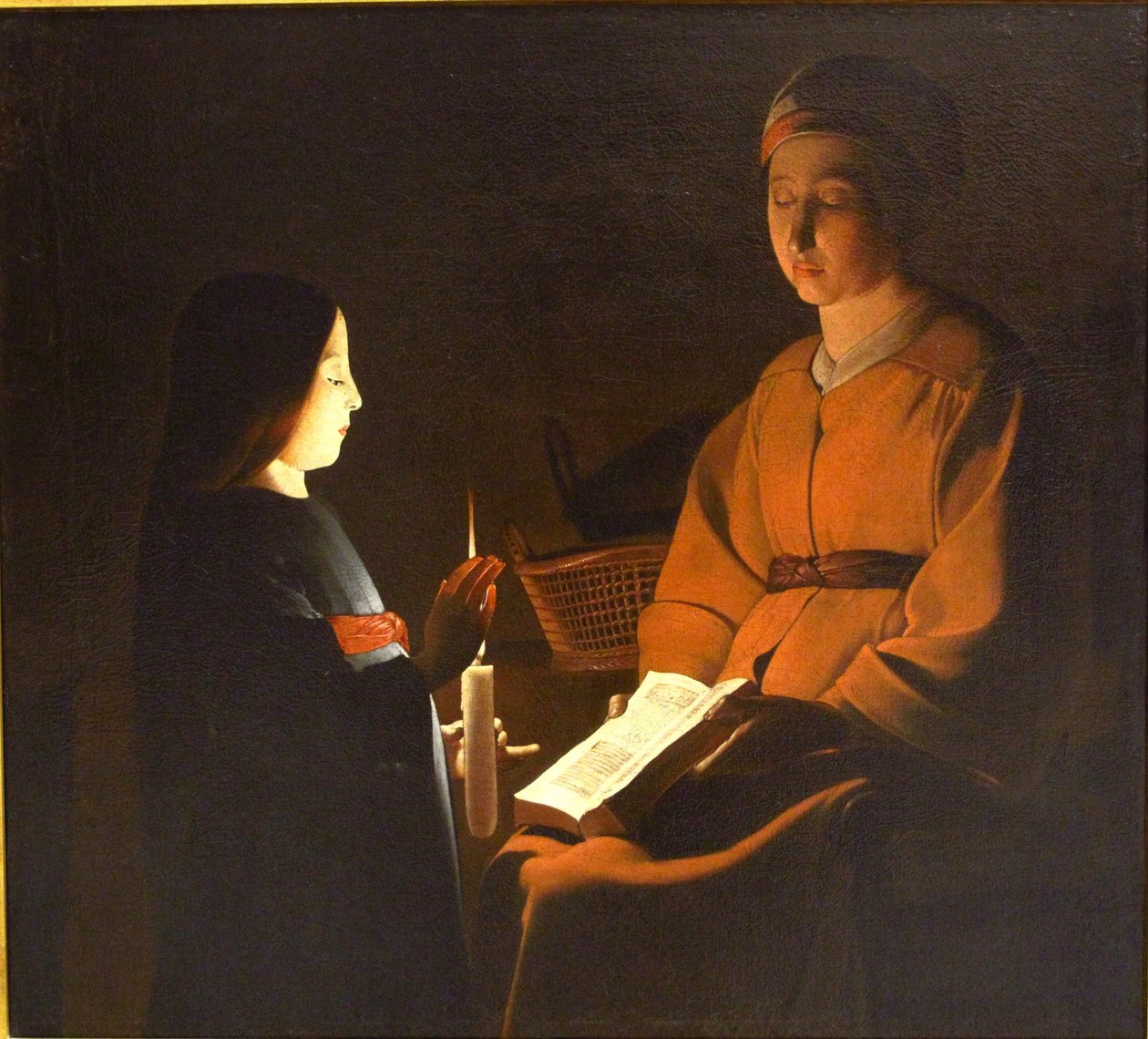 Jomfruens uddannelse af After Georges de La Tour