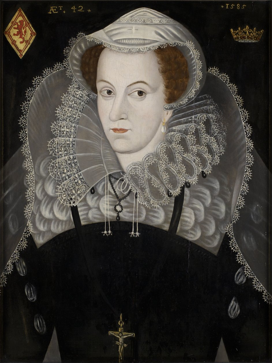 Portræt af Mary, Queen of Scots (1542-1587) af After Rowland Lockley