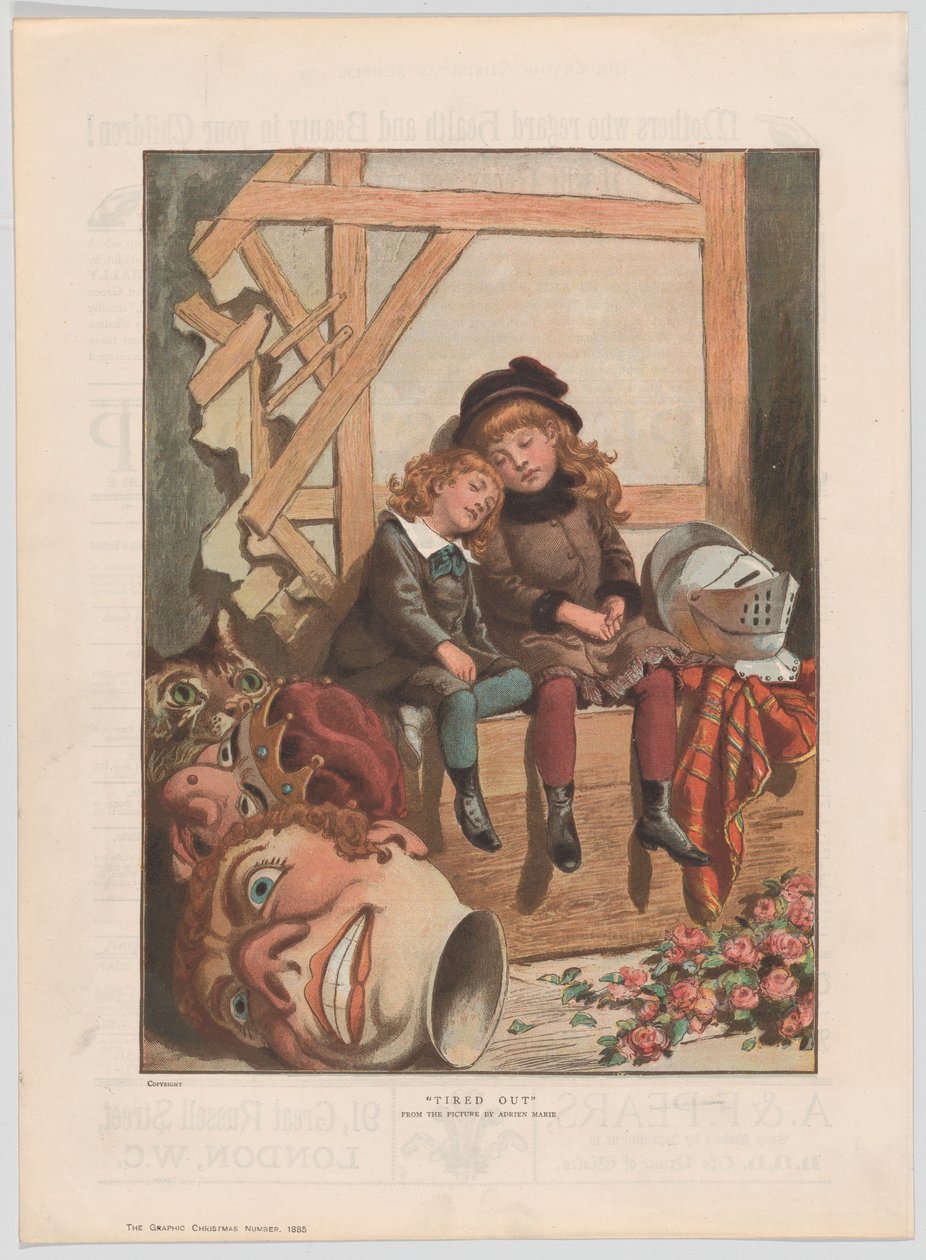 Træt ud, fra The Graphic Christmas nummer, 7. december 1885. af After Adrien Emmanuel Marie.