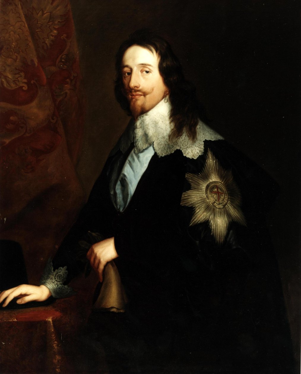 Portræt af kong Charles I (1600-1649) af after Anthony van Dyck
