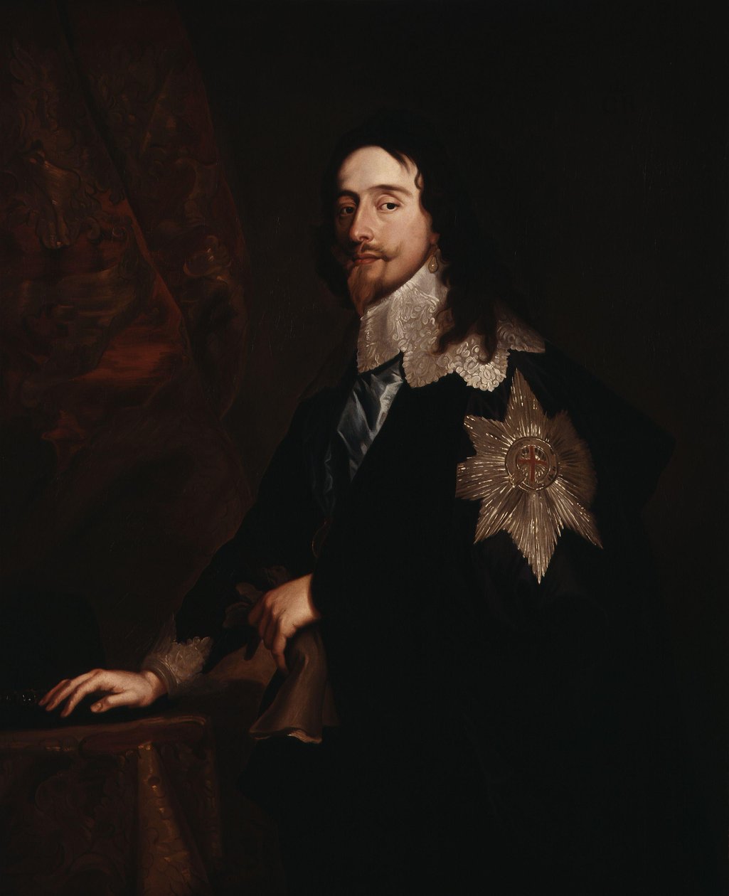 Portræt af kong Charles I (1600-1649) af after Anthony van Dyck