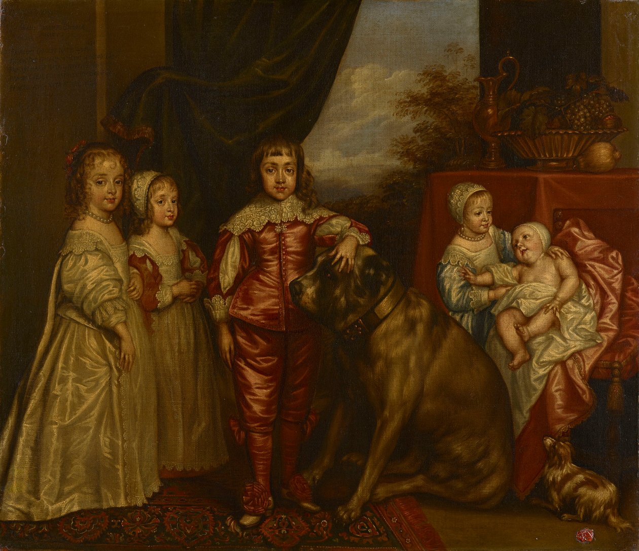 De fem ældste børn af Charles I af after Anthony van Dyck