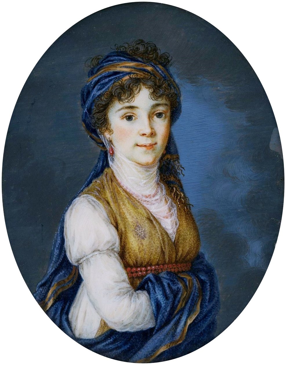 Polsk: Miniature af prinsesse Anna Grigorievna Belosselsky-Belozersky (1773-1846). af after Élisabeth Louise Vigée Le Brun