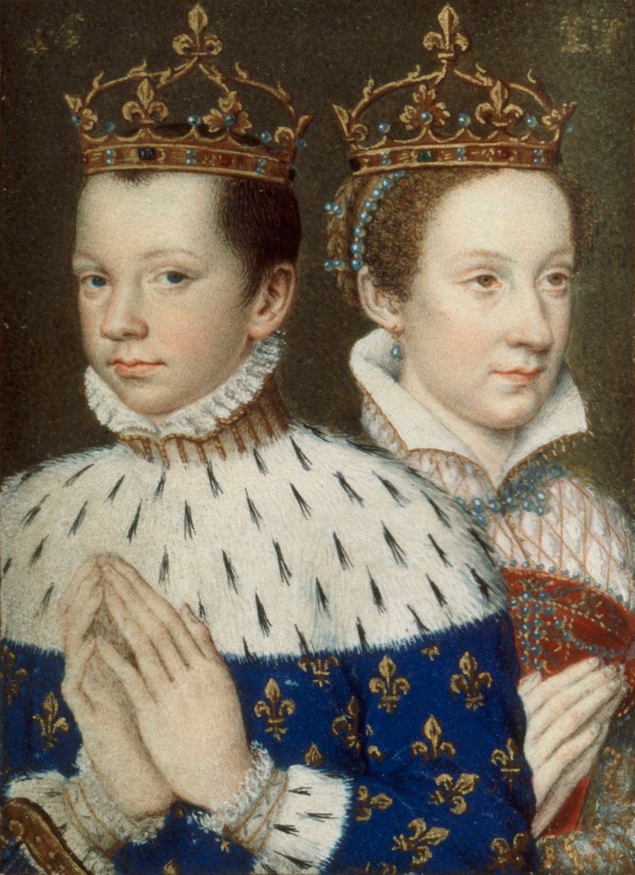 BnF, NAL 83, folio 154 v - Frans II og Maria, dronning af Skotland (beskåret) af After François Clouet