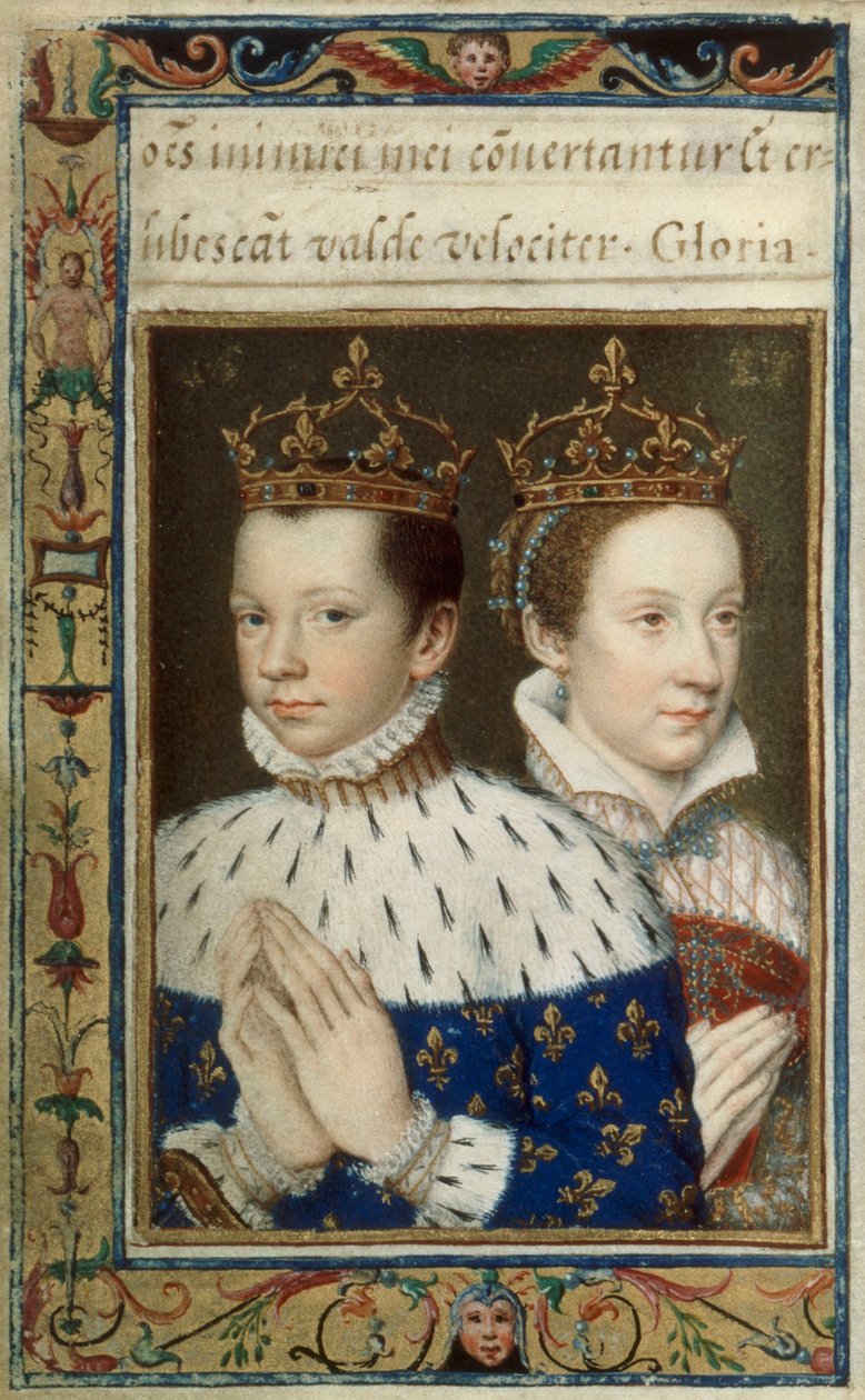 BnF, NAL 83, folio 154 v - Frans II og Maria, dronning af Skotland af After François Clouet