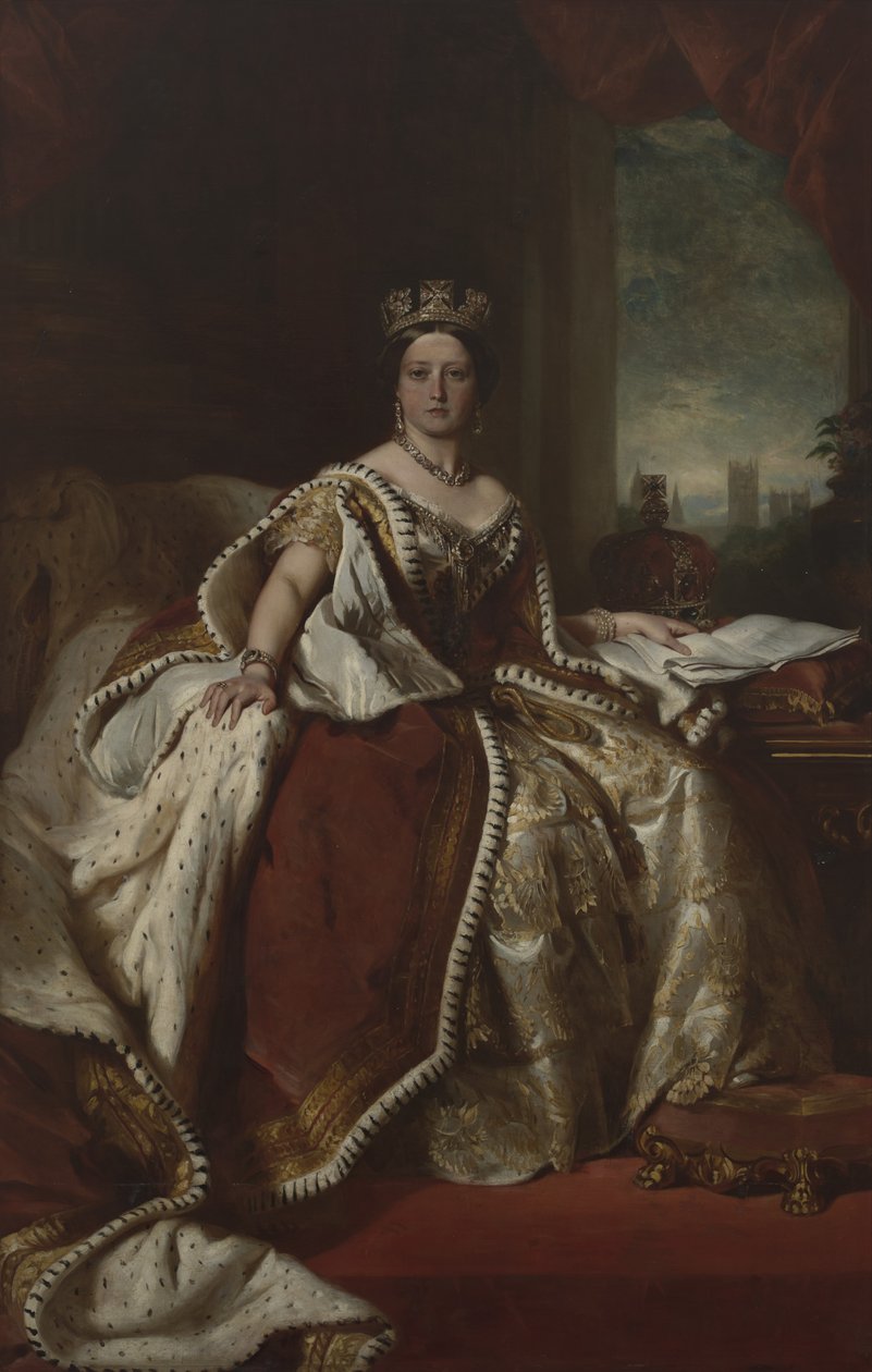 Dronning Victoria (1819-1901) af after Franz Xaver Winterhalter
