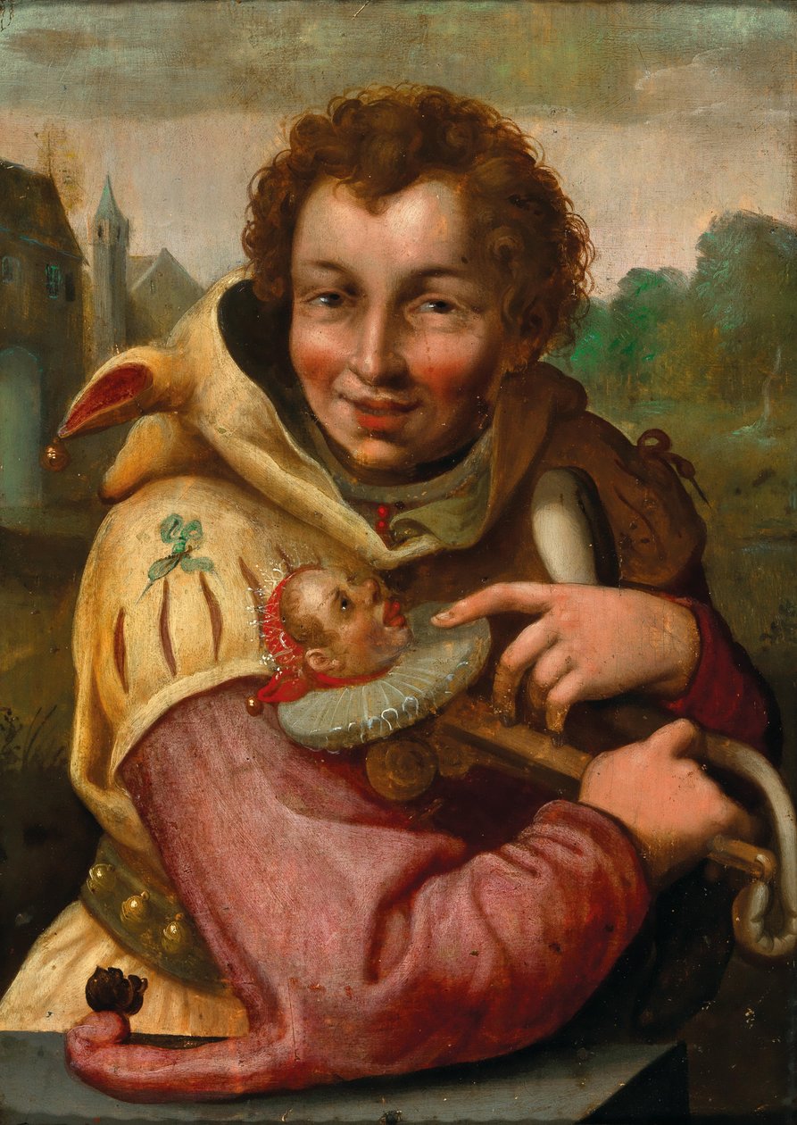 Gøgler med marotte efter Goltzius af after Hendrik Goltzius