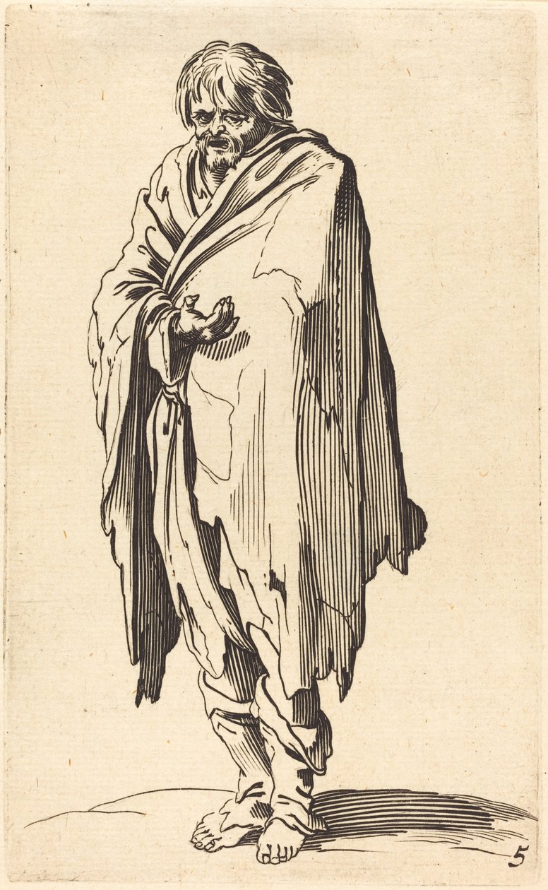 Tigger med bare hoved og fødder af After Jacques Callot