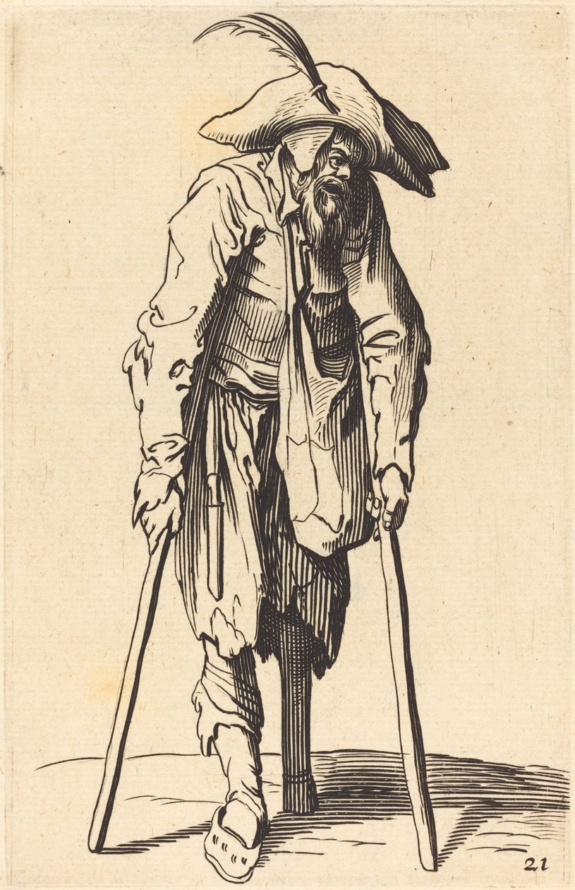 Tigger med træben af After Jacques Callot