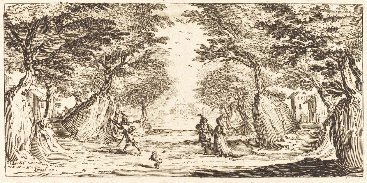 Landskab af After Jacques Callot
