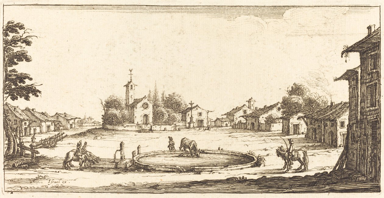 Landskab af After Jacques Callot
