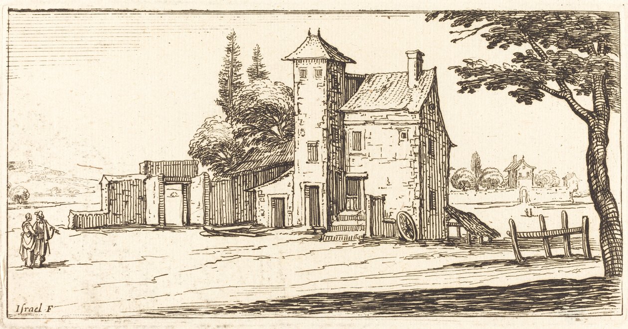 Landskab af After Jacques Callot