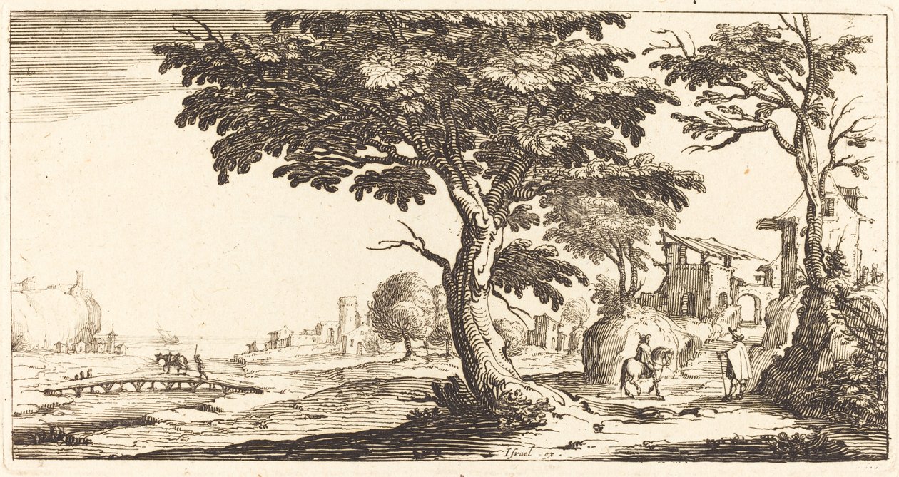Landskab af After Jacques Callot