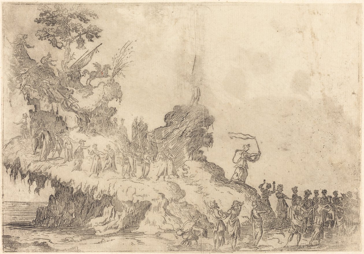 Floden af Mount Parnassus af After Jacques Callot