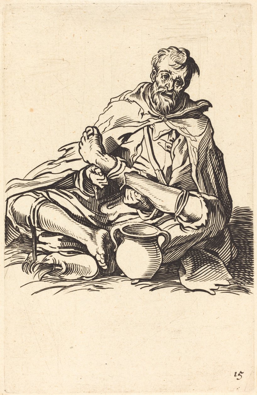 Den syge mand af After Jacques Callot