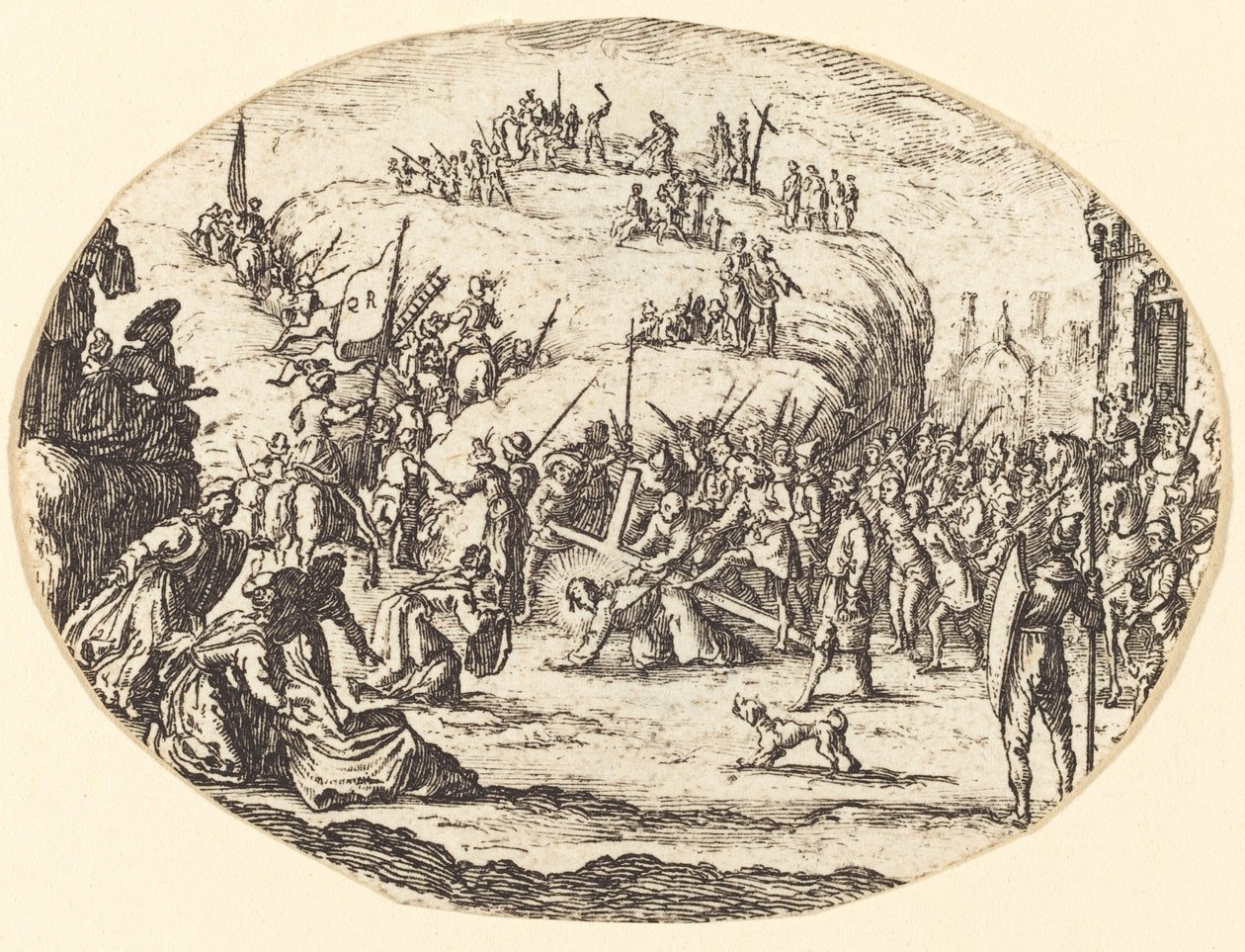 Den lille korsbæring af After Jacques Callot