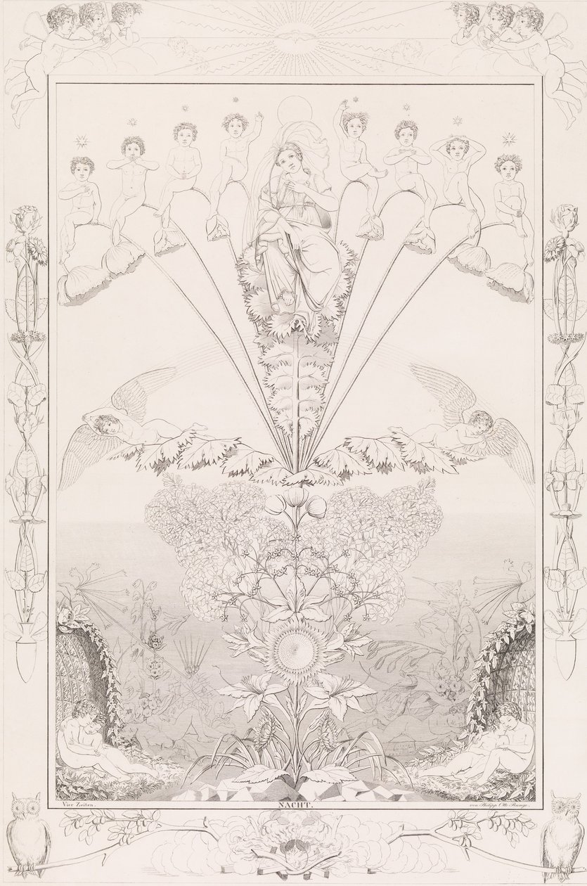 Night, fra serien The Times of the Day, 1807. af After Philipp Otto Runge