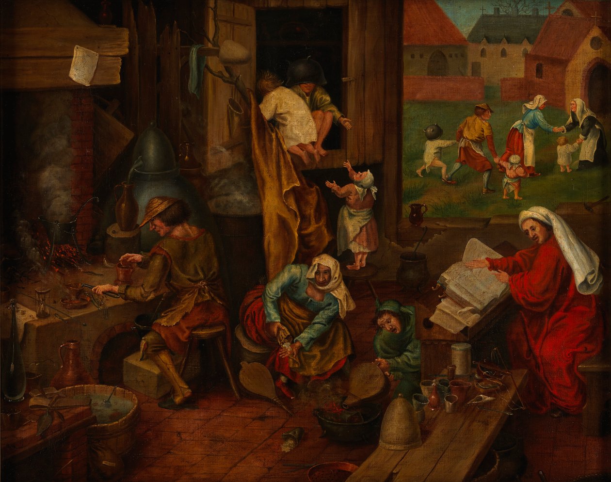 En alkymist af After Pieter Brueghel the Elder