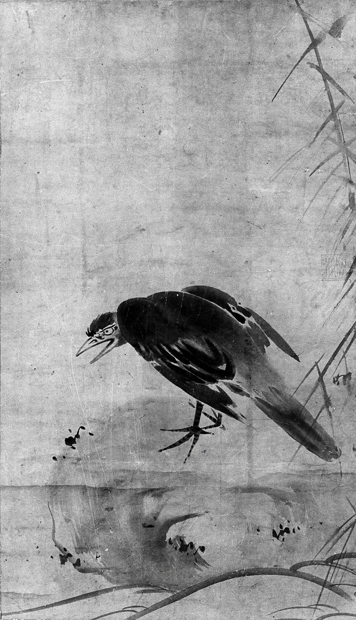 Krage på en klippe, sandsynligvis 1800-tallet. af after Sesson Shūkei